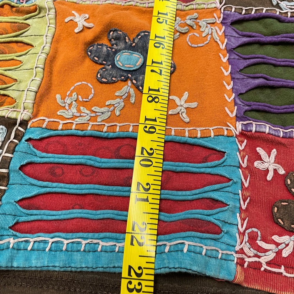 Rising International Multicolor Patchwork Short S… - image 8